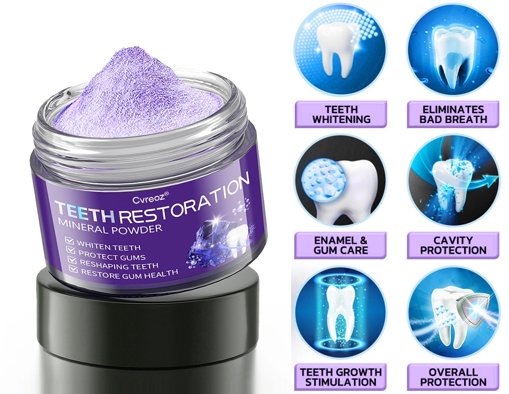 【Official Flagship Store】Cvreoz®TeethRestoration Mineral Powder(👩🔬✅ Tested, Trusted, and Dentist-Recommended) (🎁🎁Flash Sale - Don’t Miss Out)🦷🦷